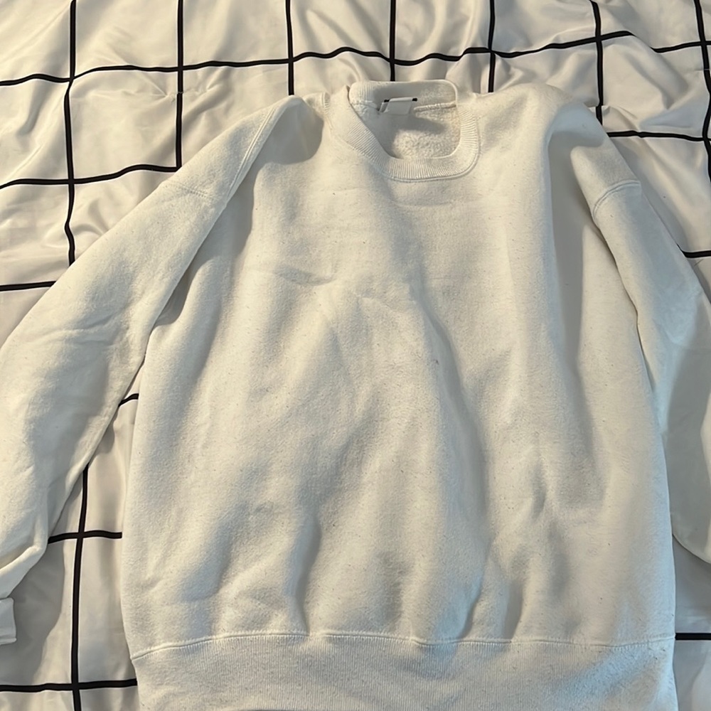 Plain white sweater